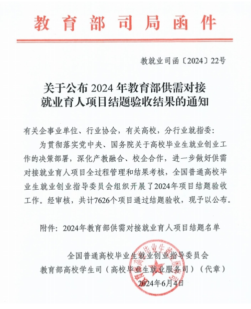 利来集团官网信息乐成通过教育部就业育人项目验收